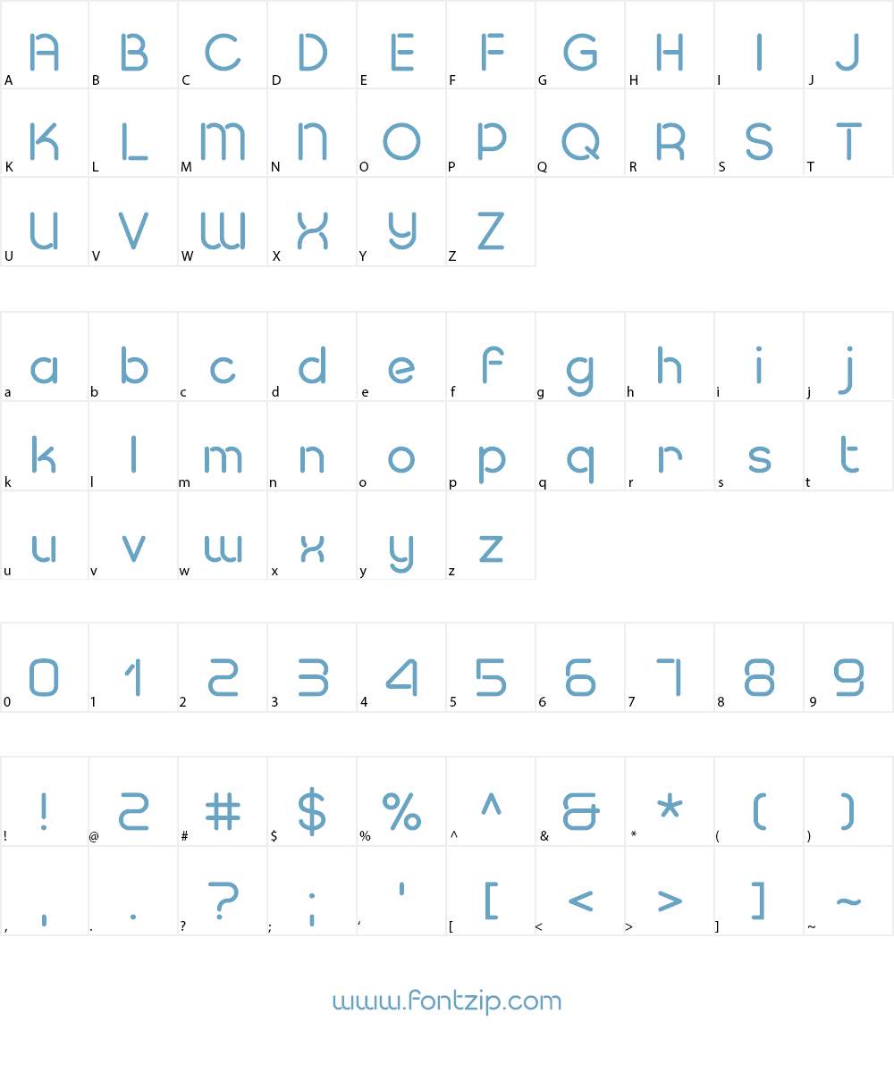 Pesta Stencil Font Character