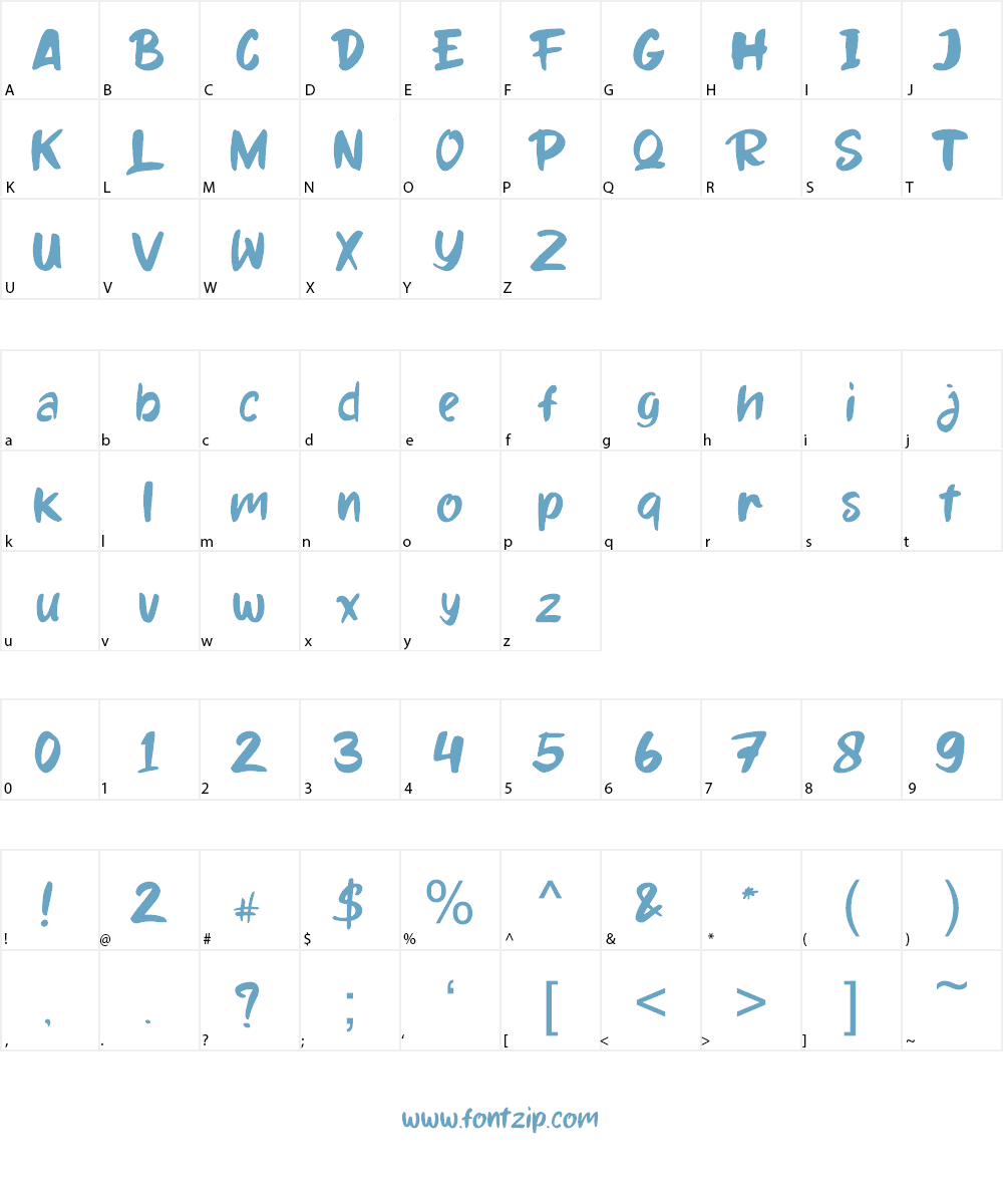Juice Day Font Character