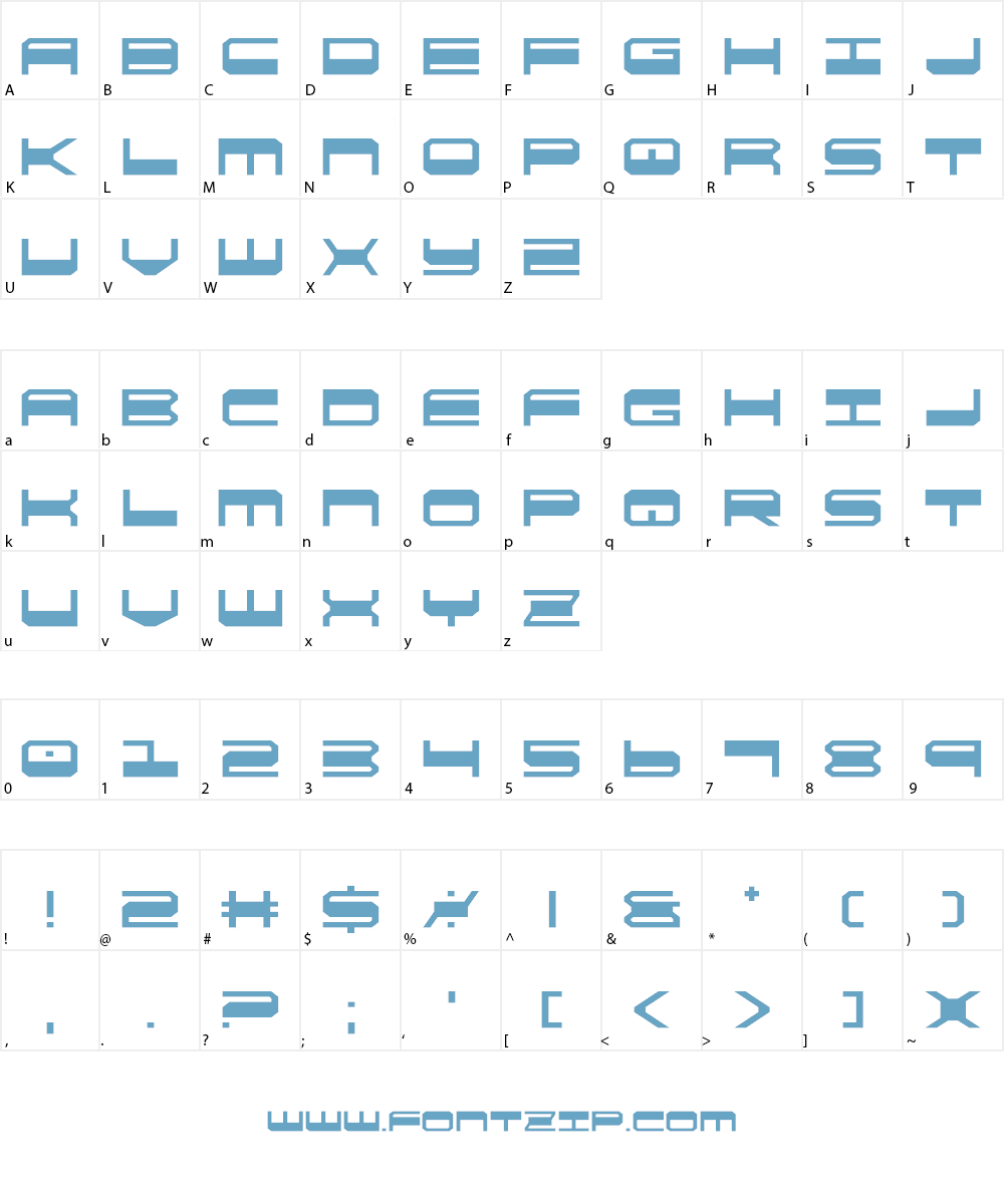 QuickGear Font Character