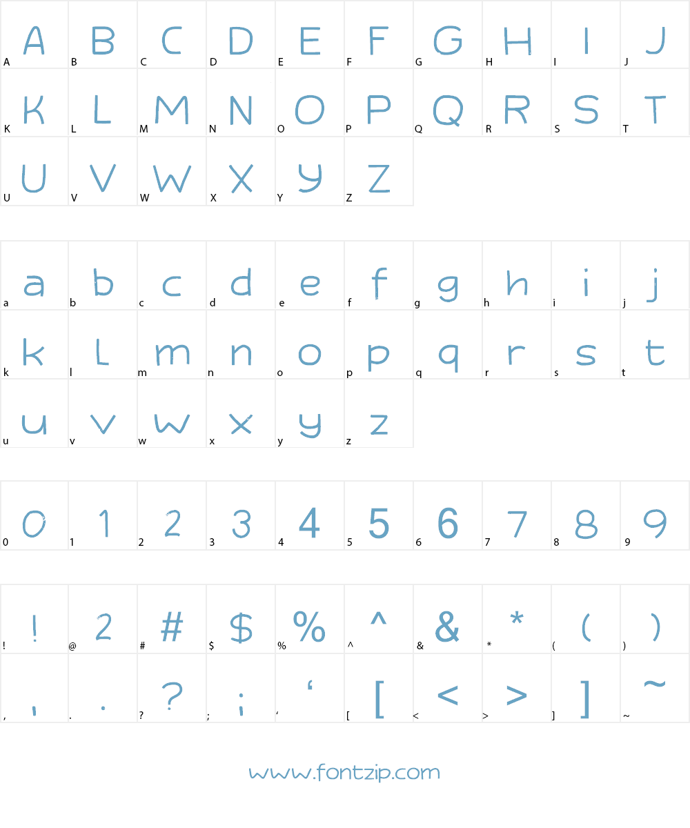 Third Time Lucky (Demo) Font Character