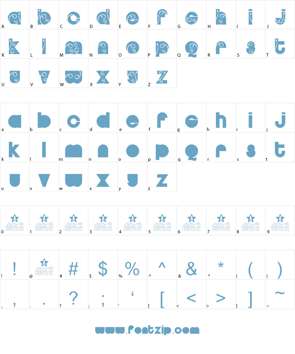 Garden Black (Personal-Use) Font Character