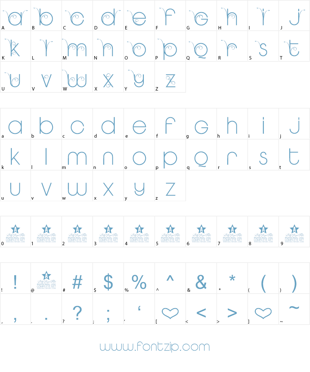 New Garden Two (Personal-Use) Font Character