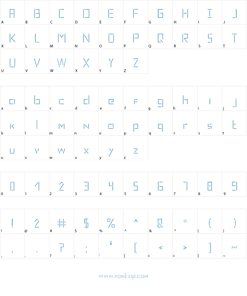 Sharp Cardinal Font Character