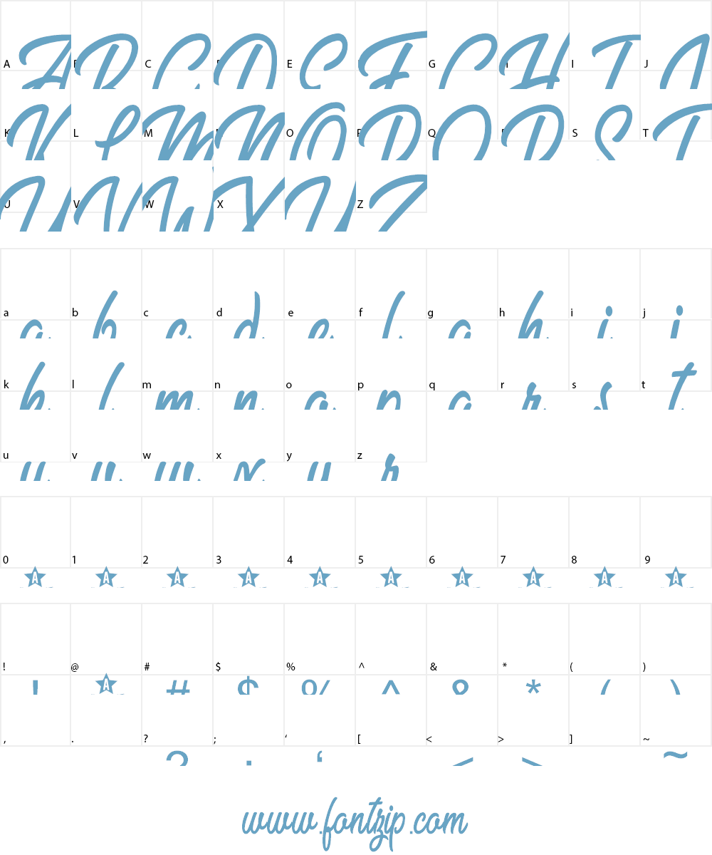Sweet Easy (Personal Use) Font Character