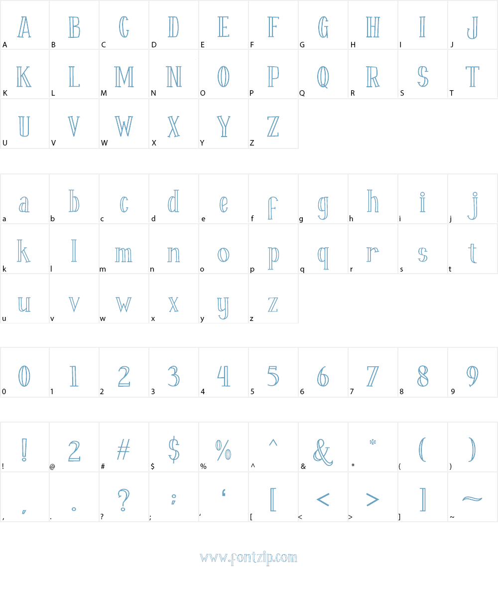 Fontastic Carved Font Character