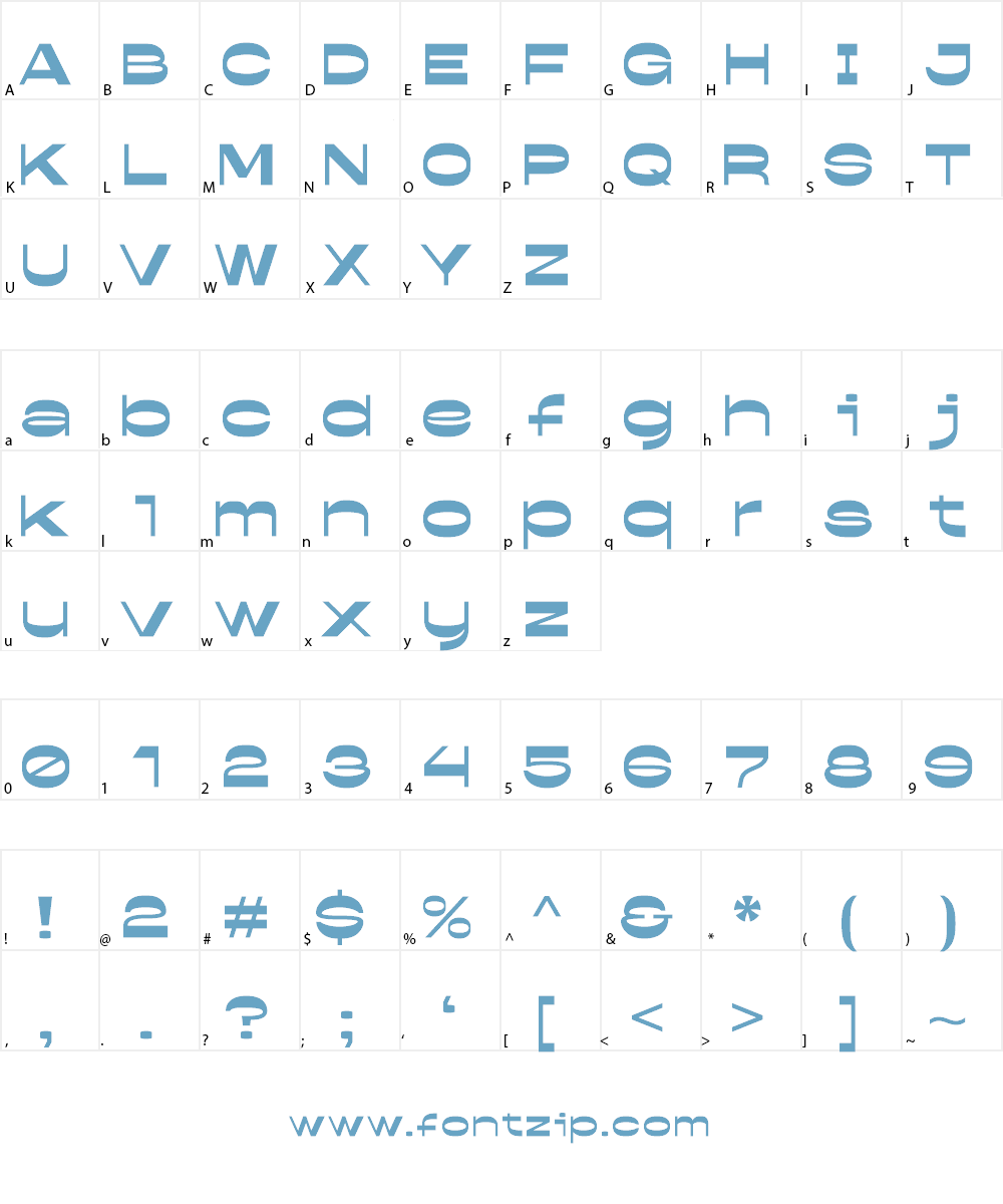Quartro Font Character