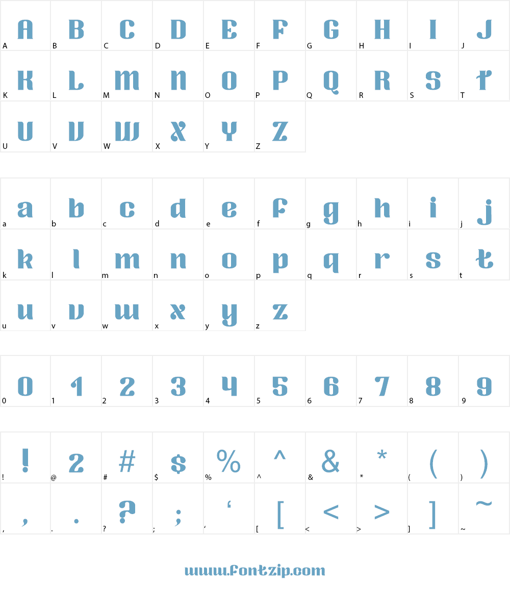 Zoika Font Character