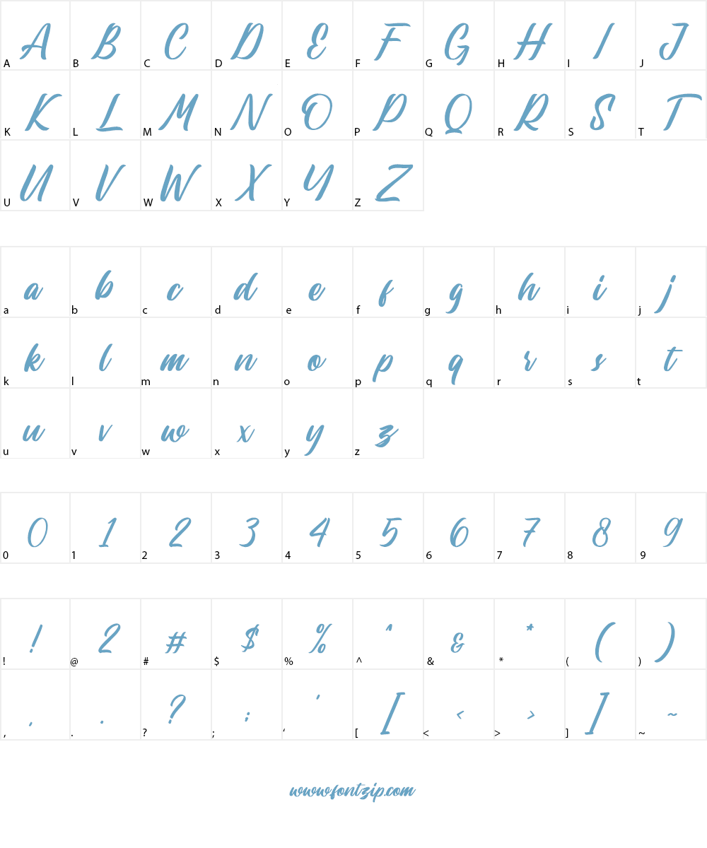 Lastwinter Font Character