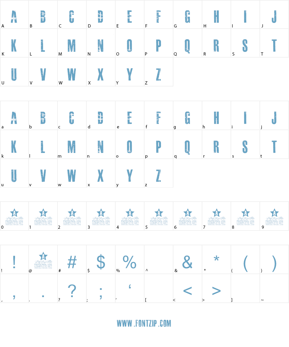 Mistery (Personal Use) Font Character