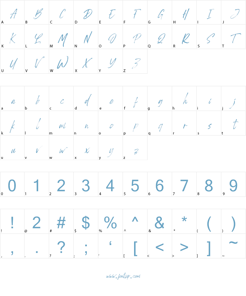 Monday Vacation Font Character