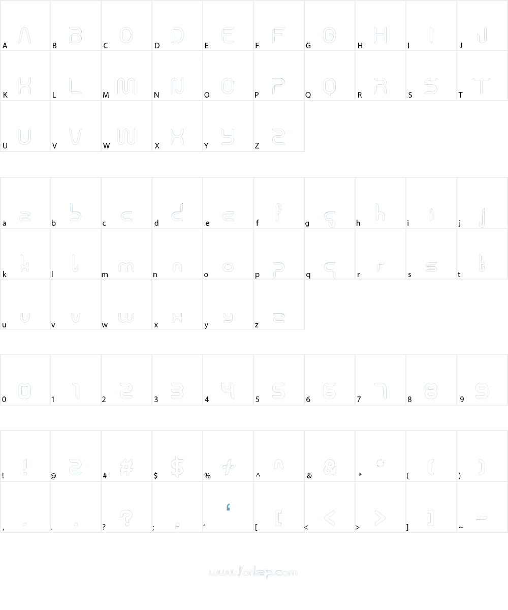 Rohingya Outline Font Character