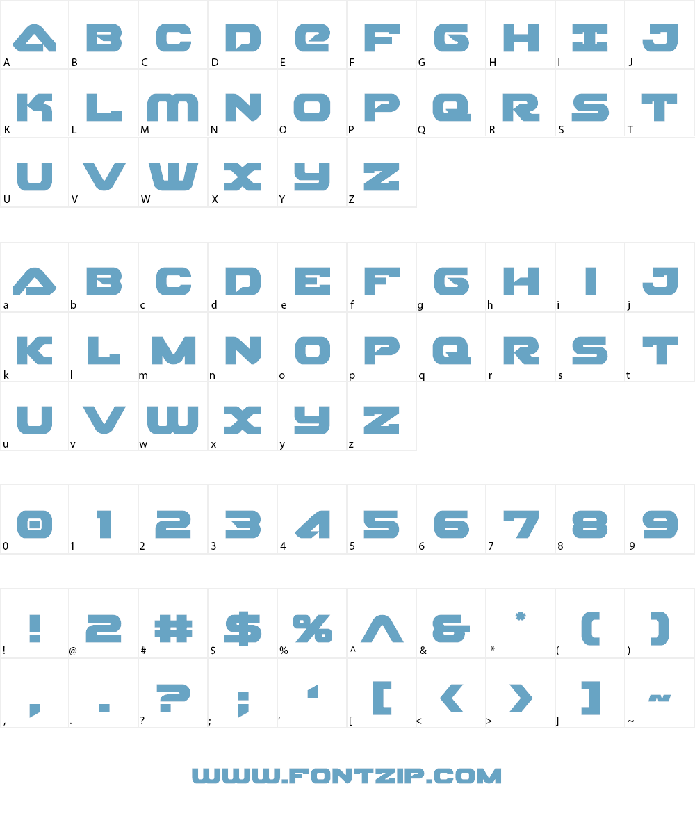 Skyhawk Font Character
