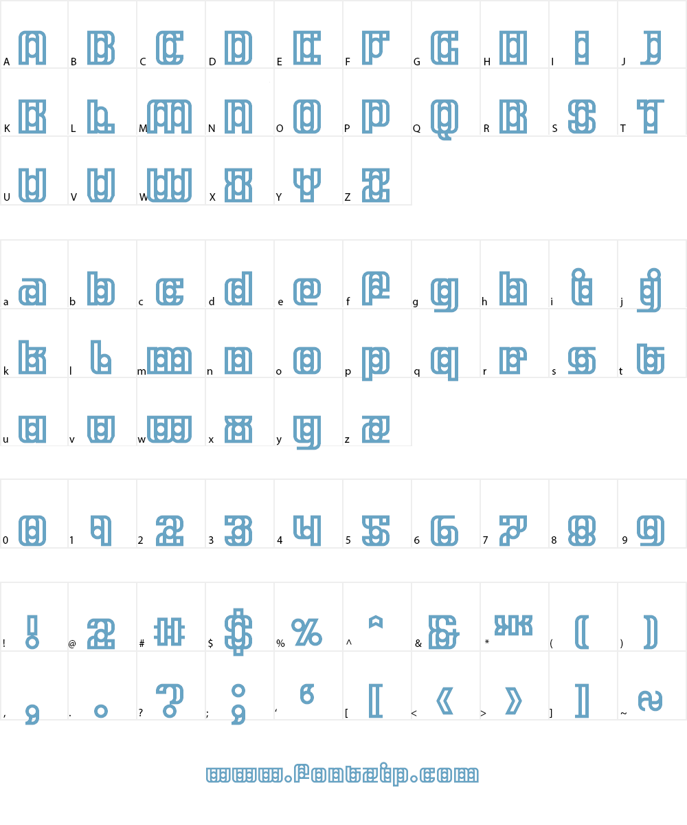 Tangereen 3 Font Character