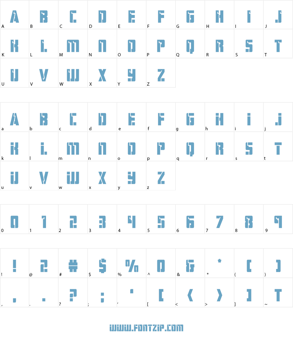 Hard Science Font Character
