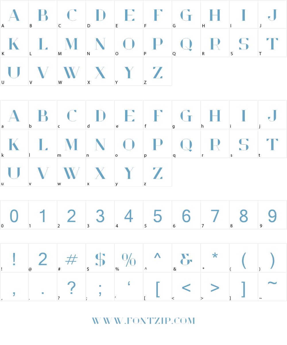 Opulent (Demo) Font Character