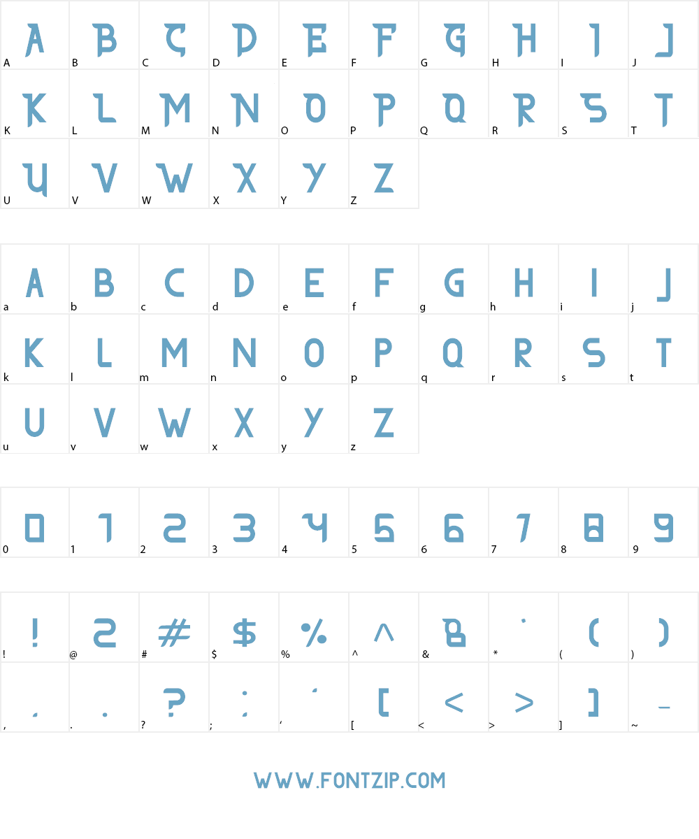 THE AFFORD Font Character