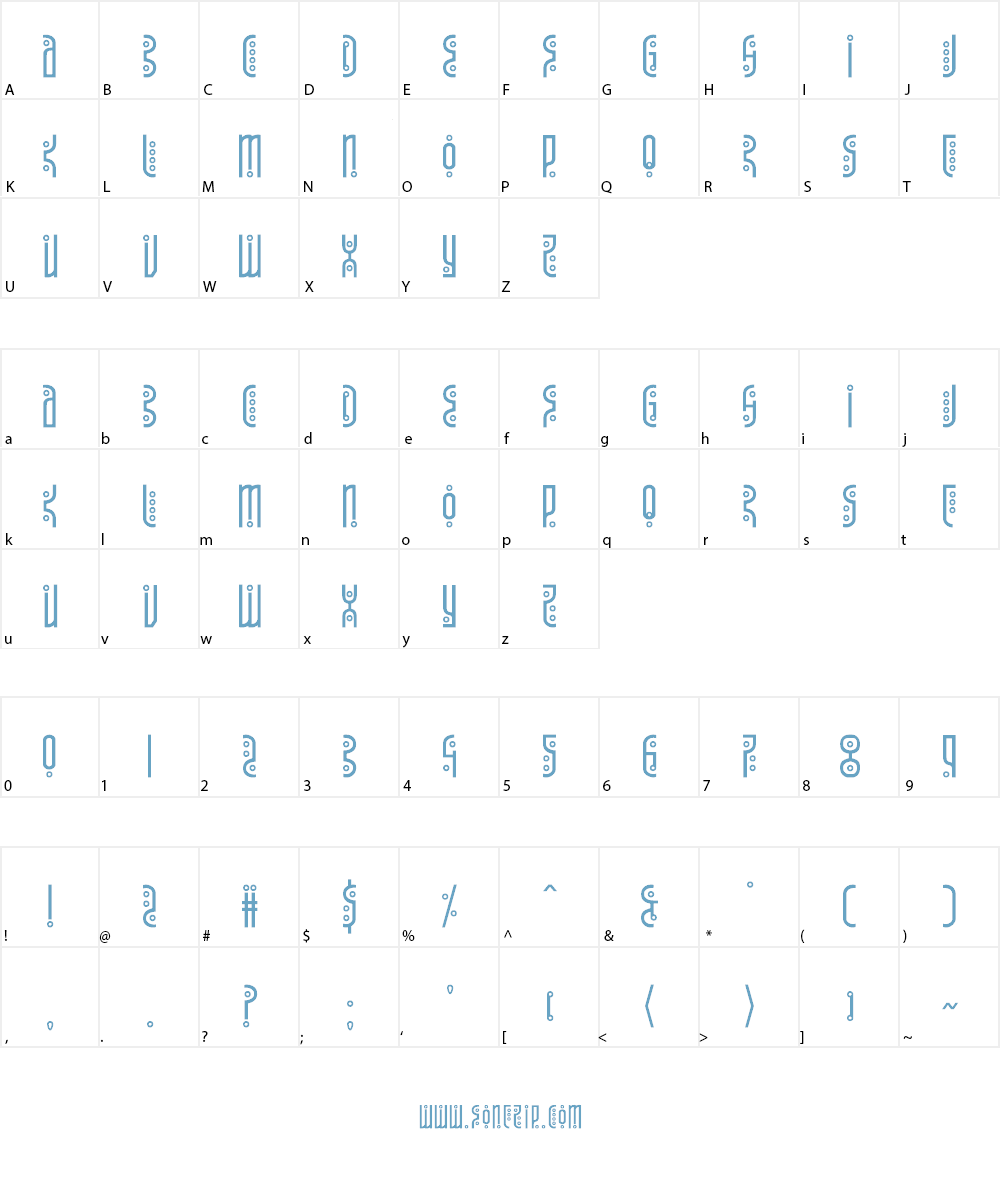 Underground Rose Font Character