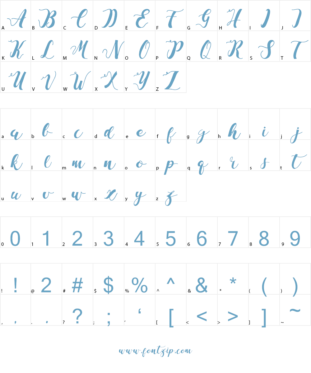 La Vi En Rose Font Character