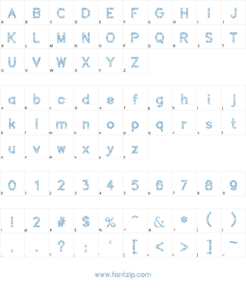 Emerald1 Font Character