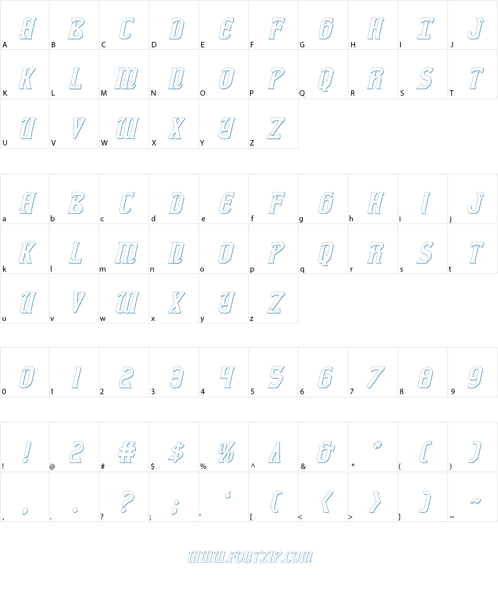 Fiddler's Cove Font Character