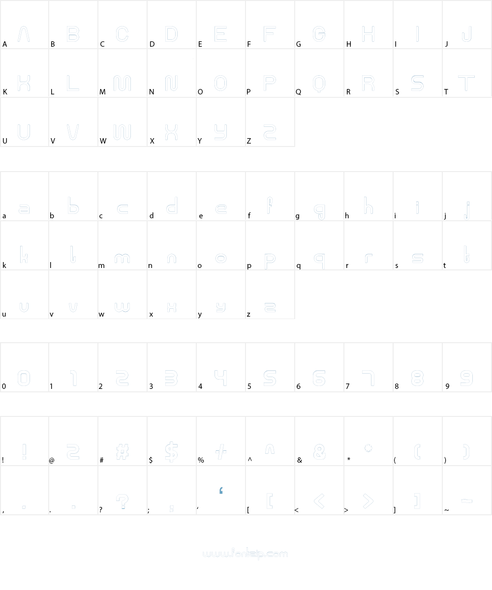Rohingya Fill Outline Font Character