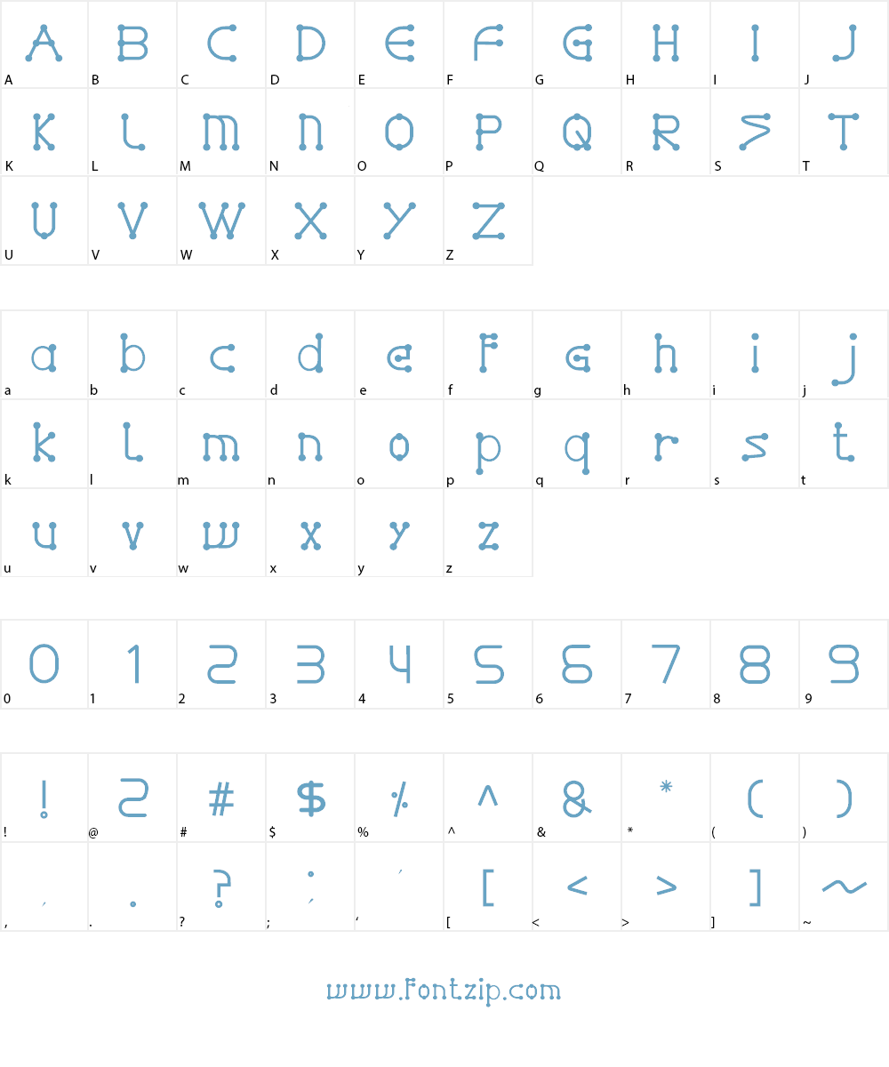 GLADWIN Font Character