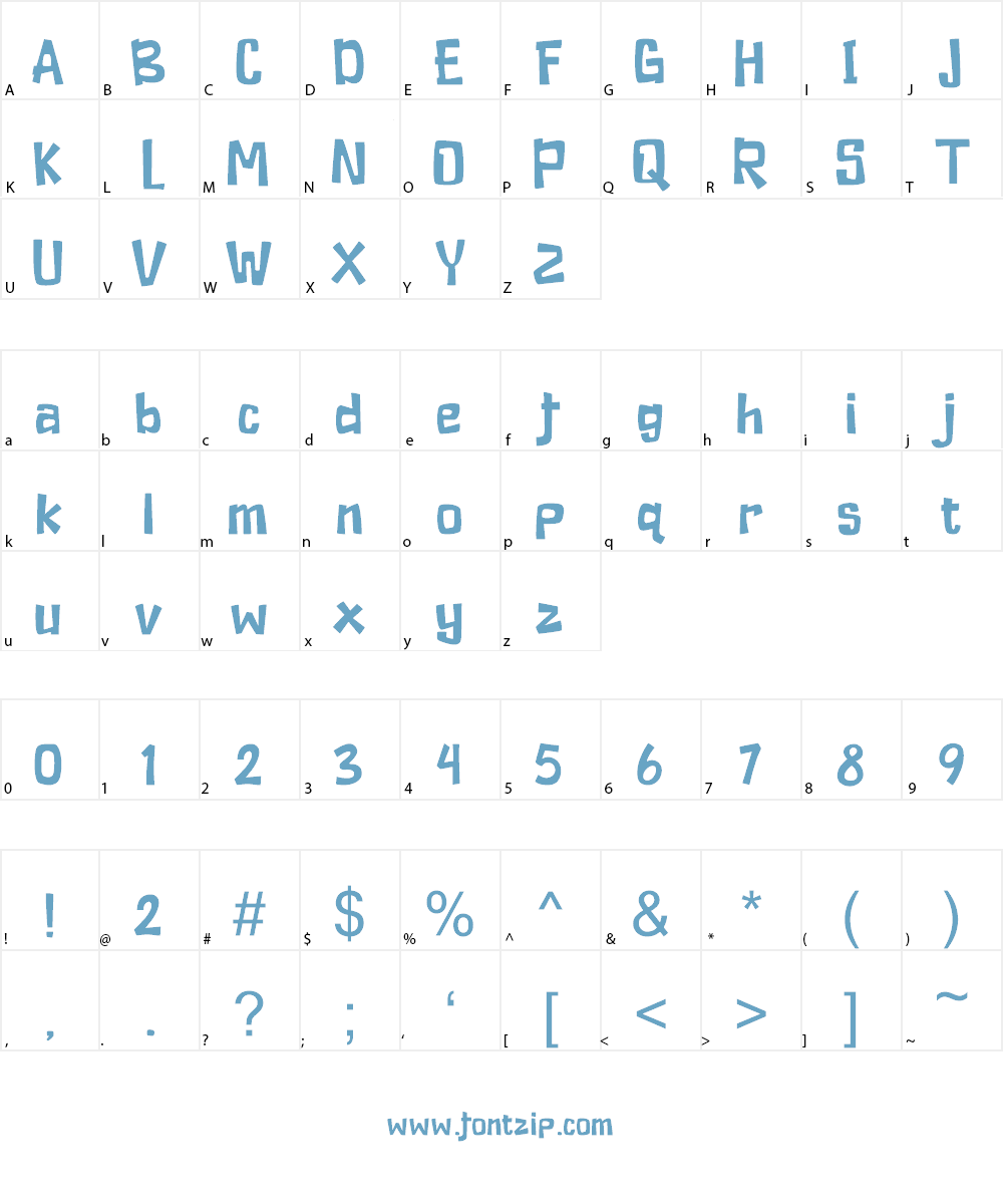 Duckymanly Demo Font Character
