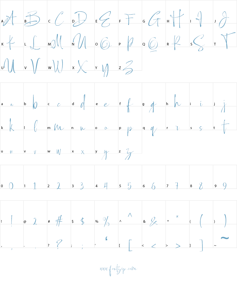 Ethiopia Demo Font Character