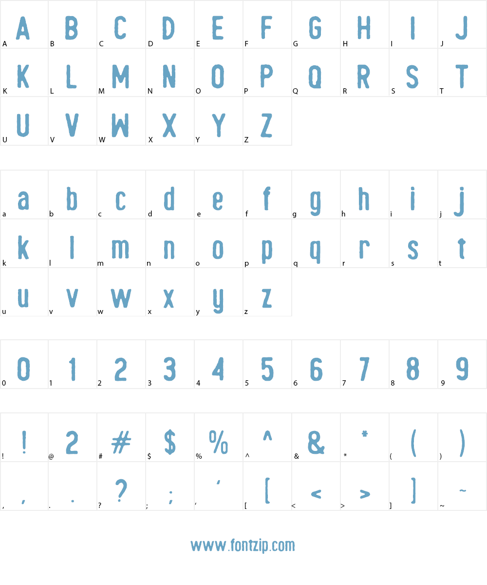 Mohica Demo Font Character