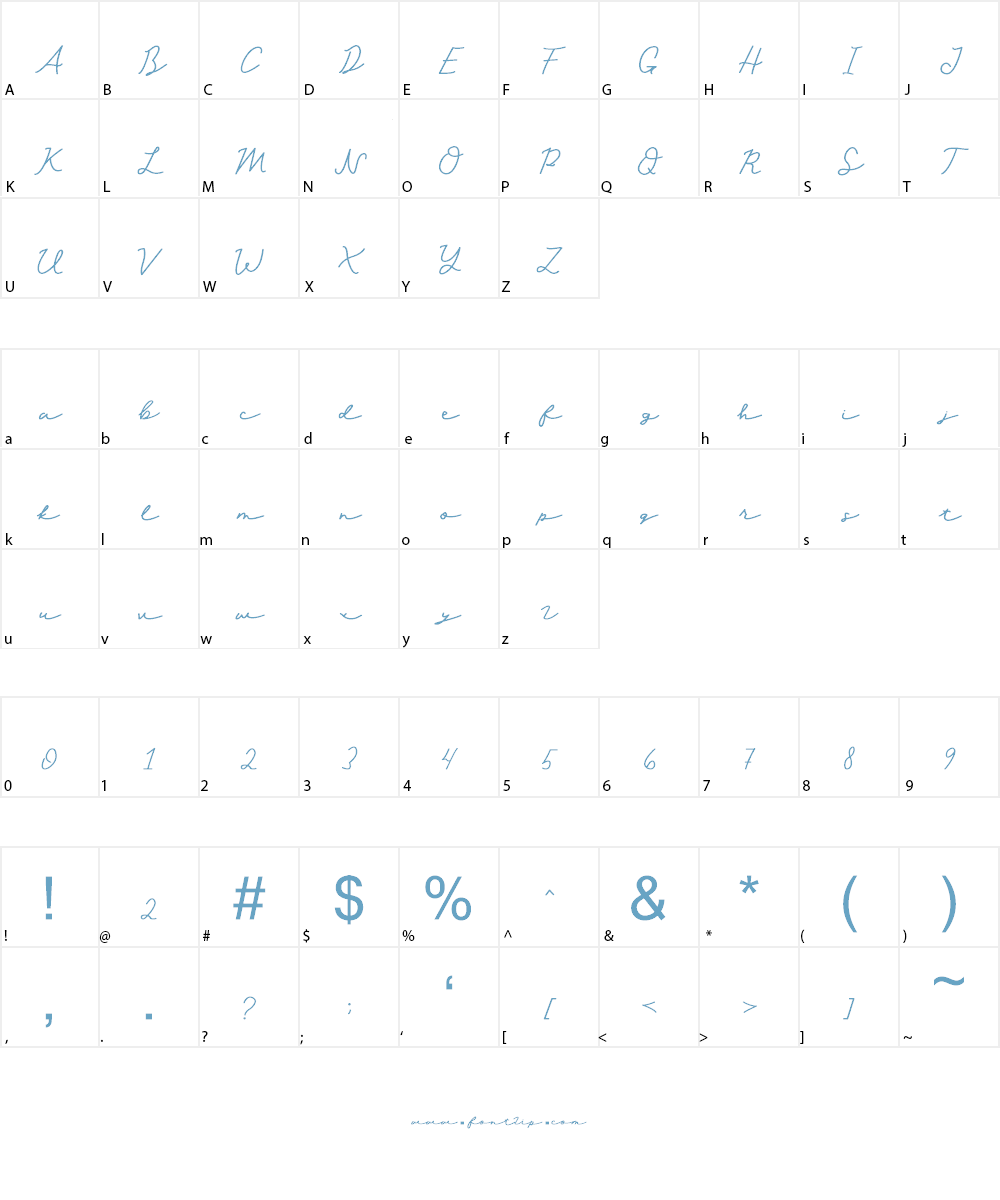 Zula Cotana Font Character