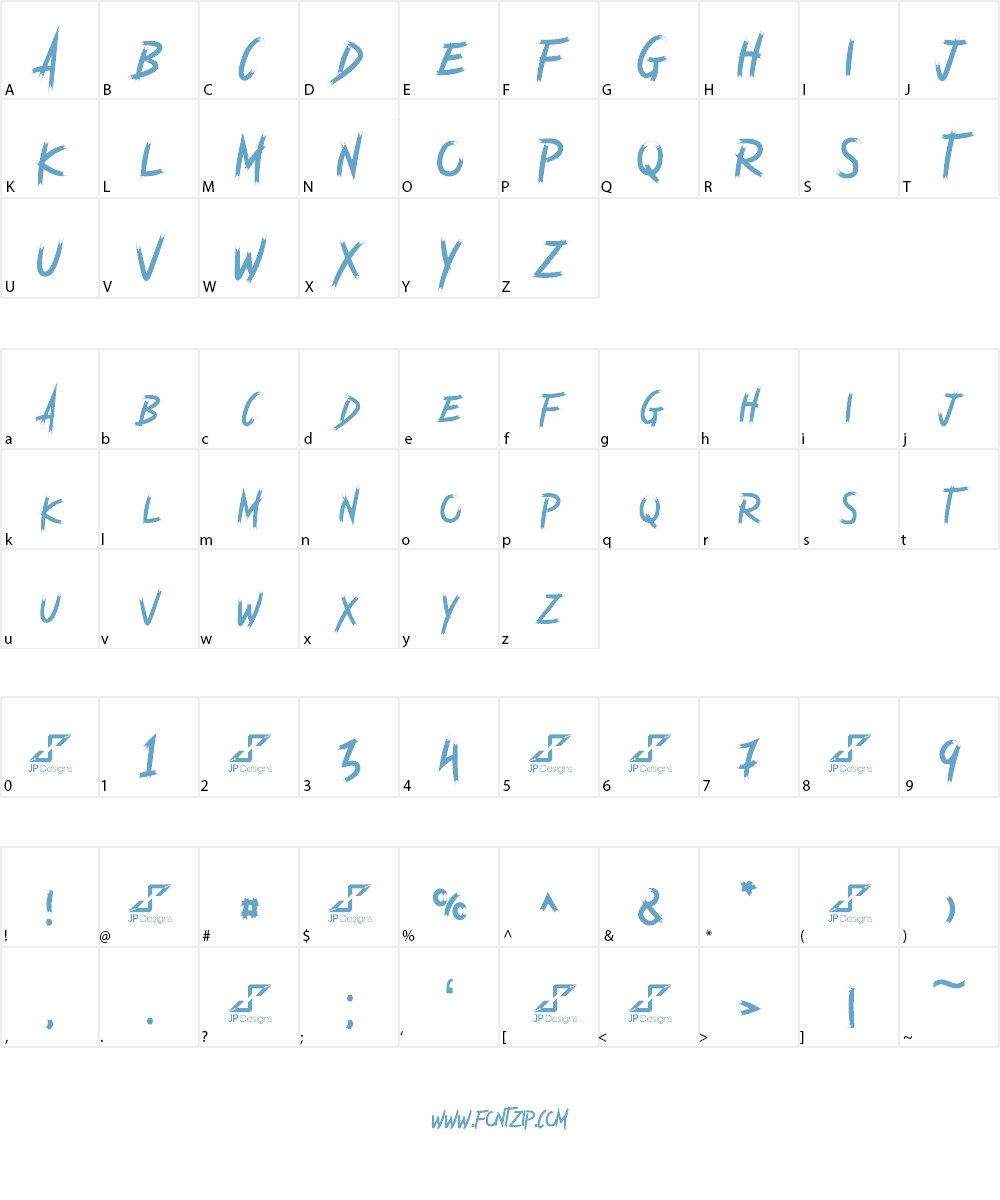 Attack of Blood Font Character