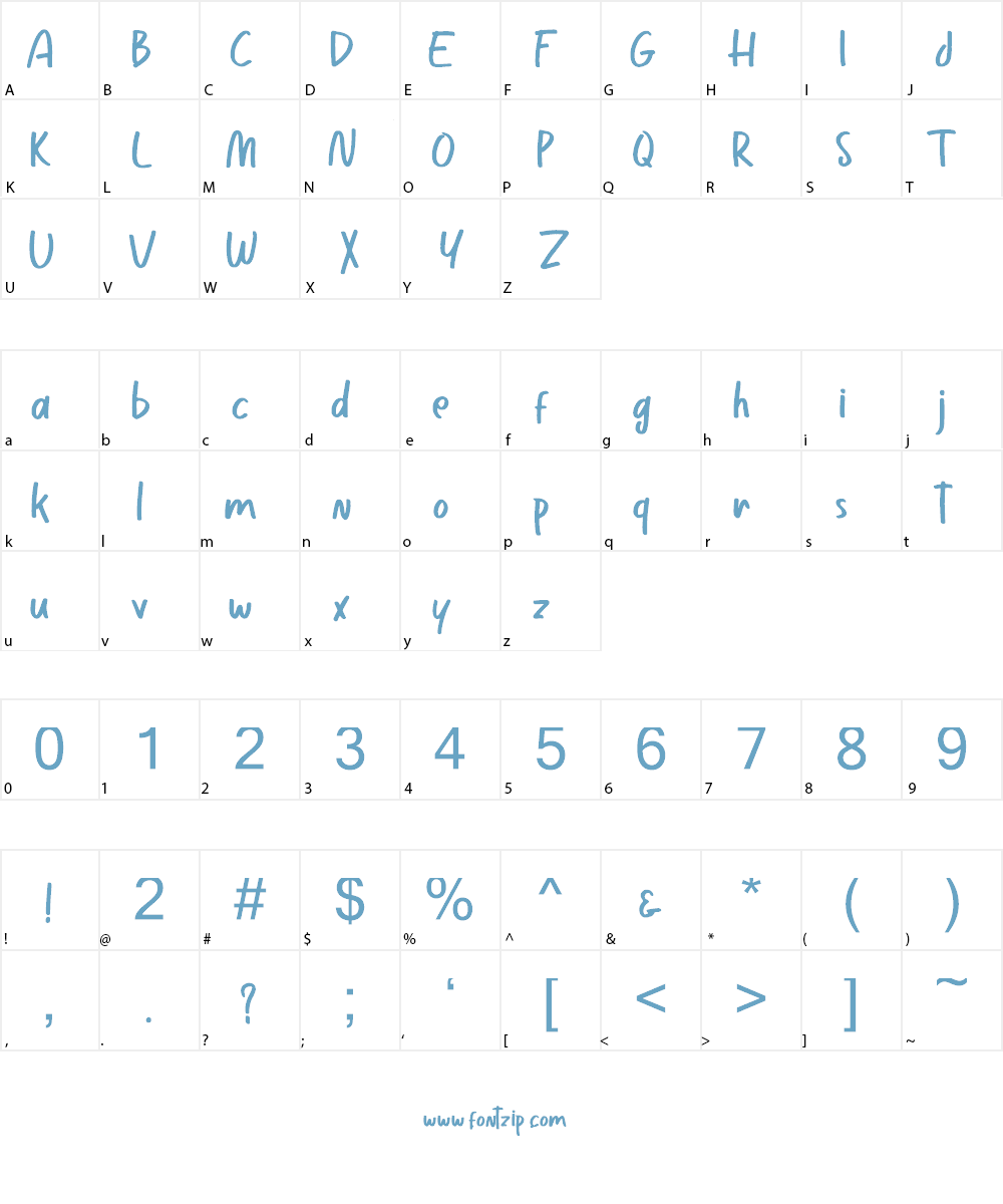 Boombox Font Character