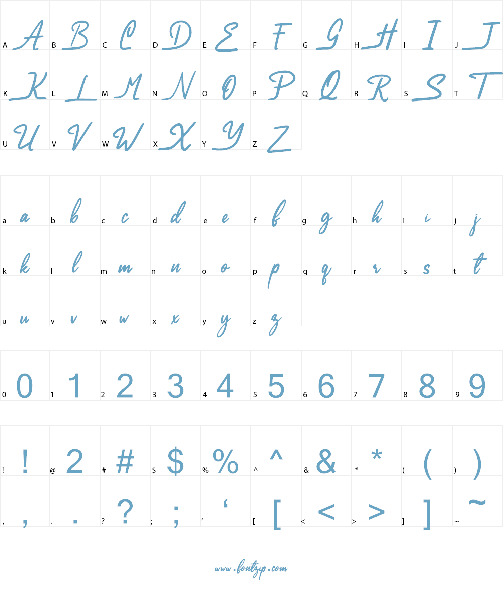 Painted Font Character