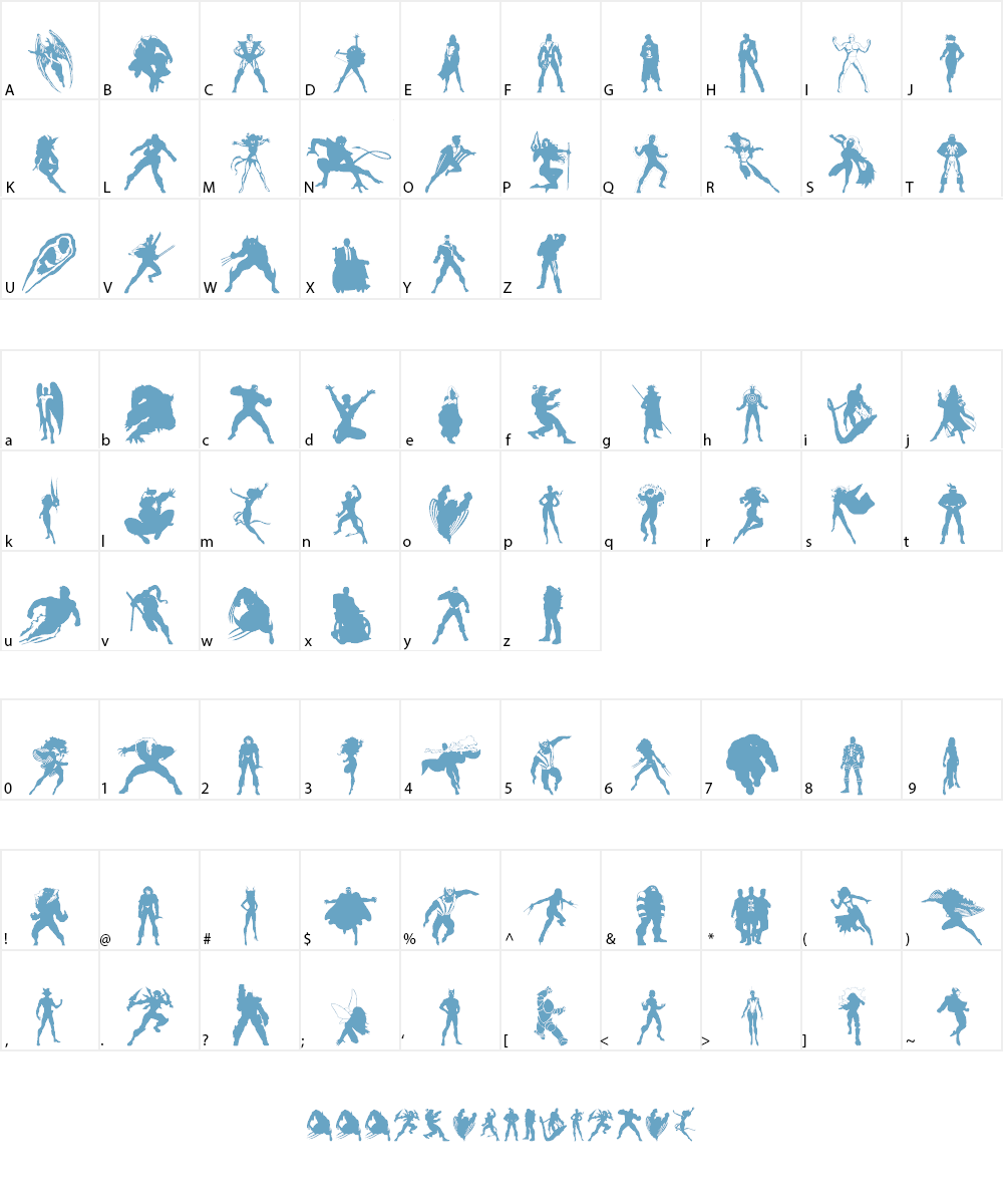 X-Fighters Font Character