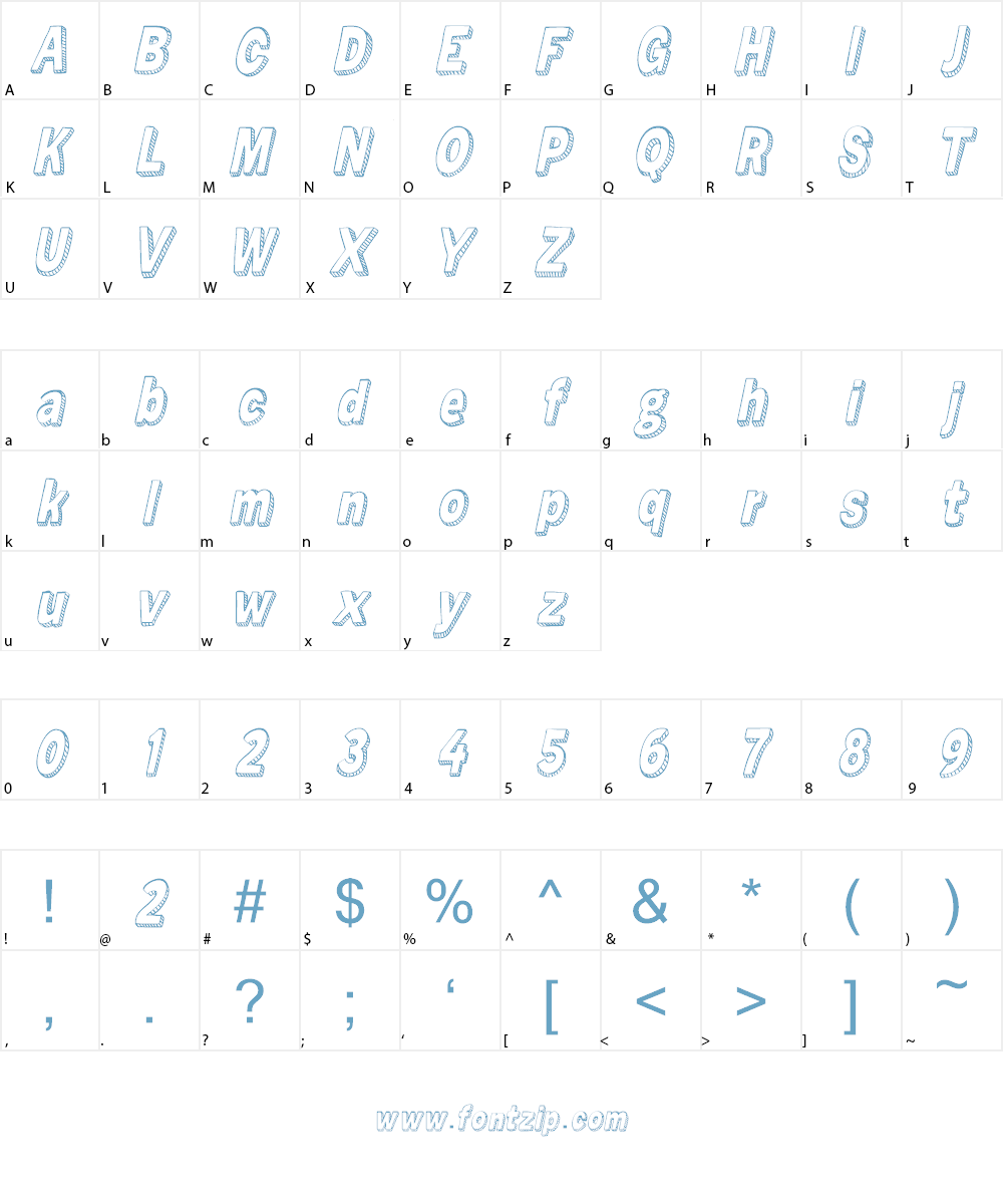 Zuka Doodle Font Character