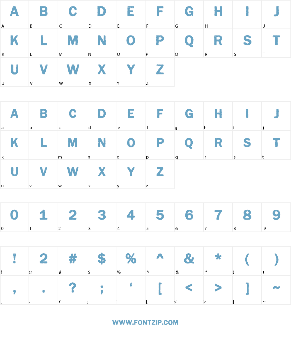 Cynocel Poster Font Character