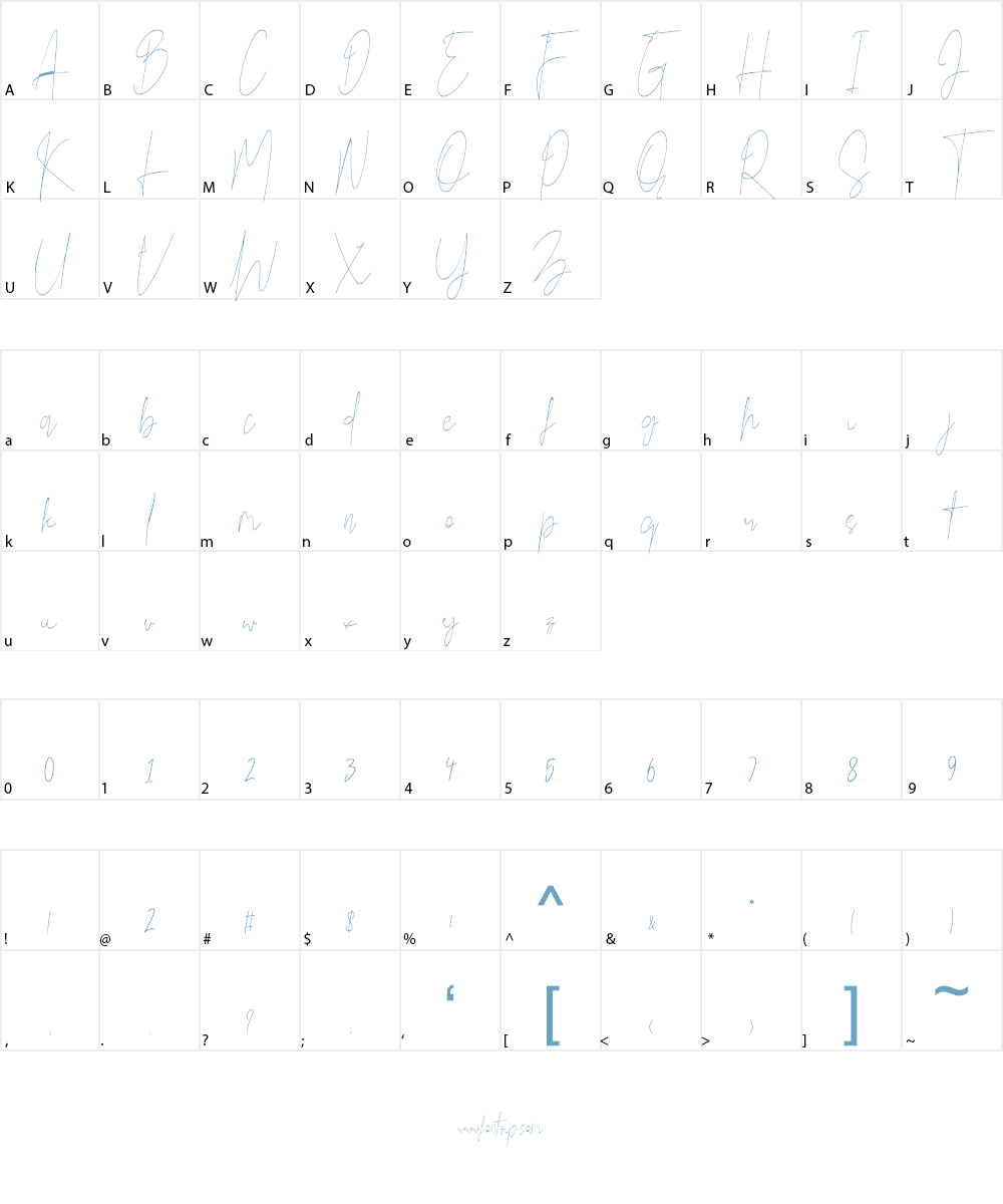Bright Salkiy Font Character