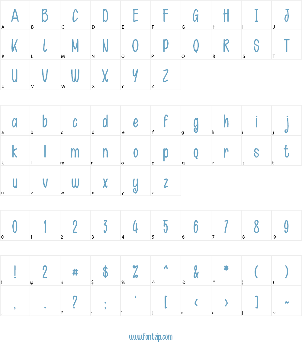 Rabit House Font Character