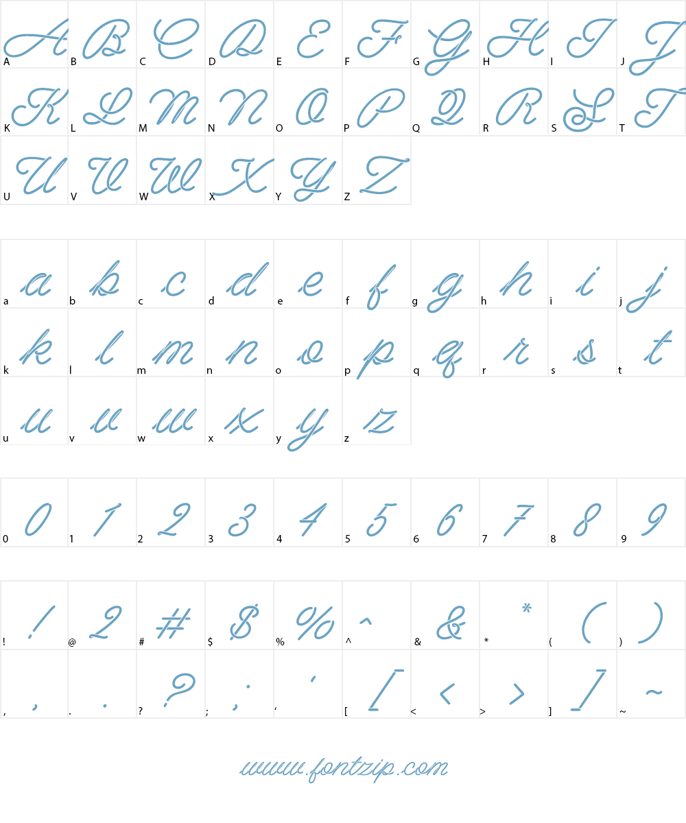 Spagheti Script Font Character