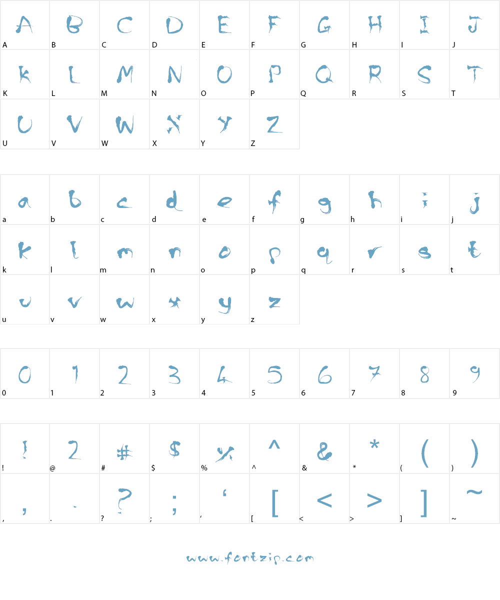 Creepy Font Character