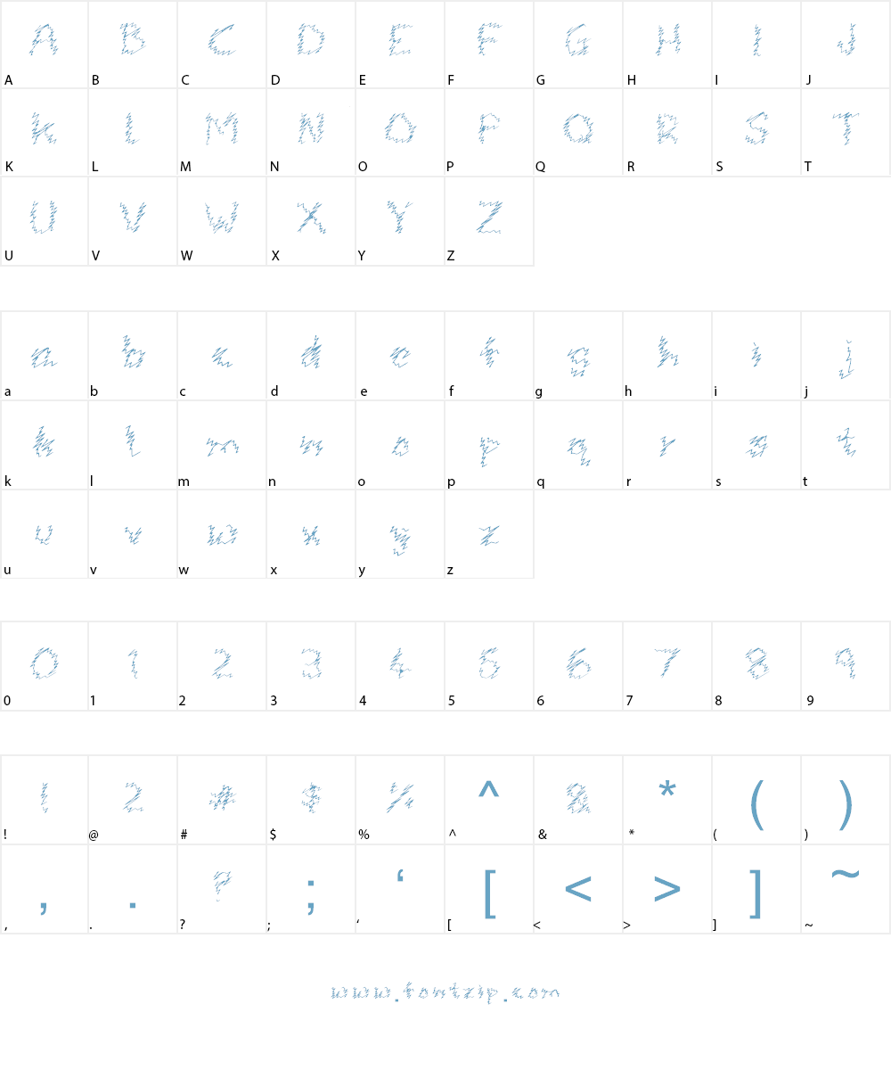 ElectroFried Font Character