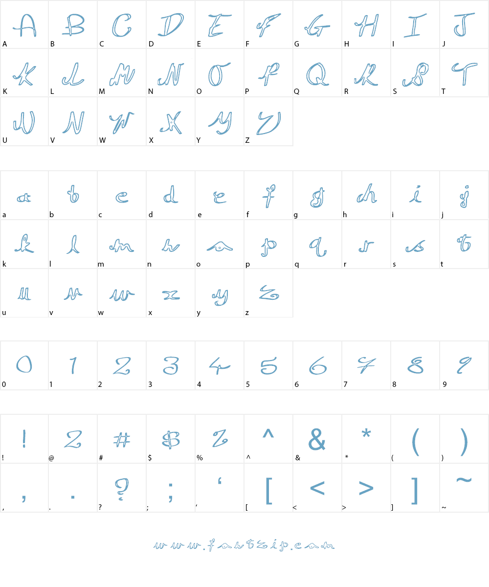 Funky Psycho Font Character