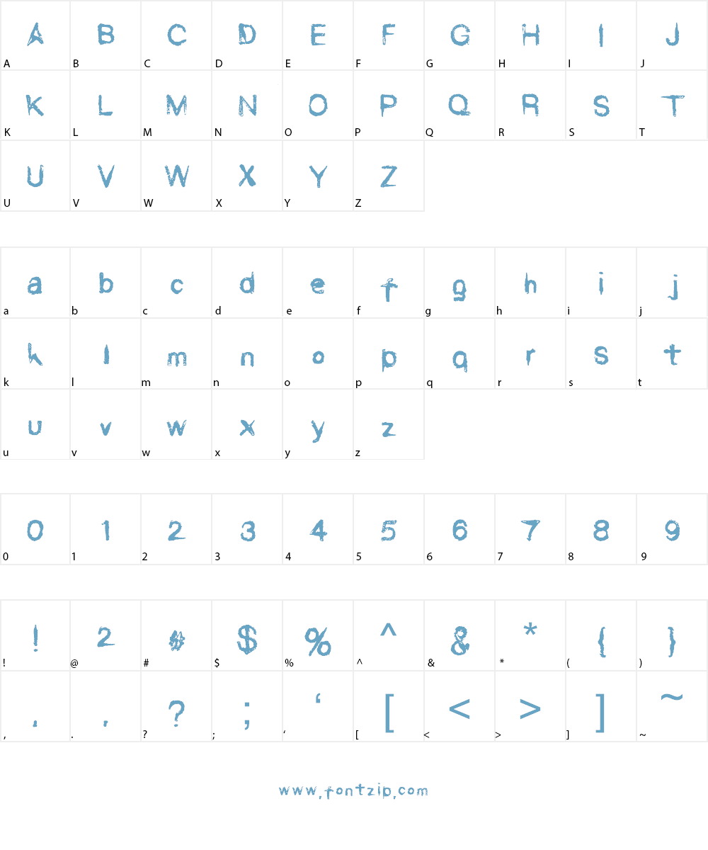 Fuzzball Font Character