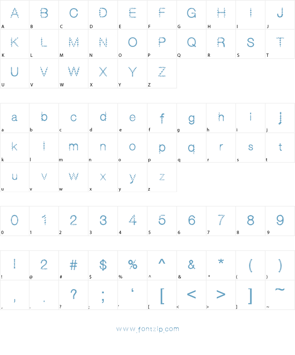 Neon Cactus Font Character