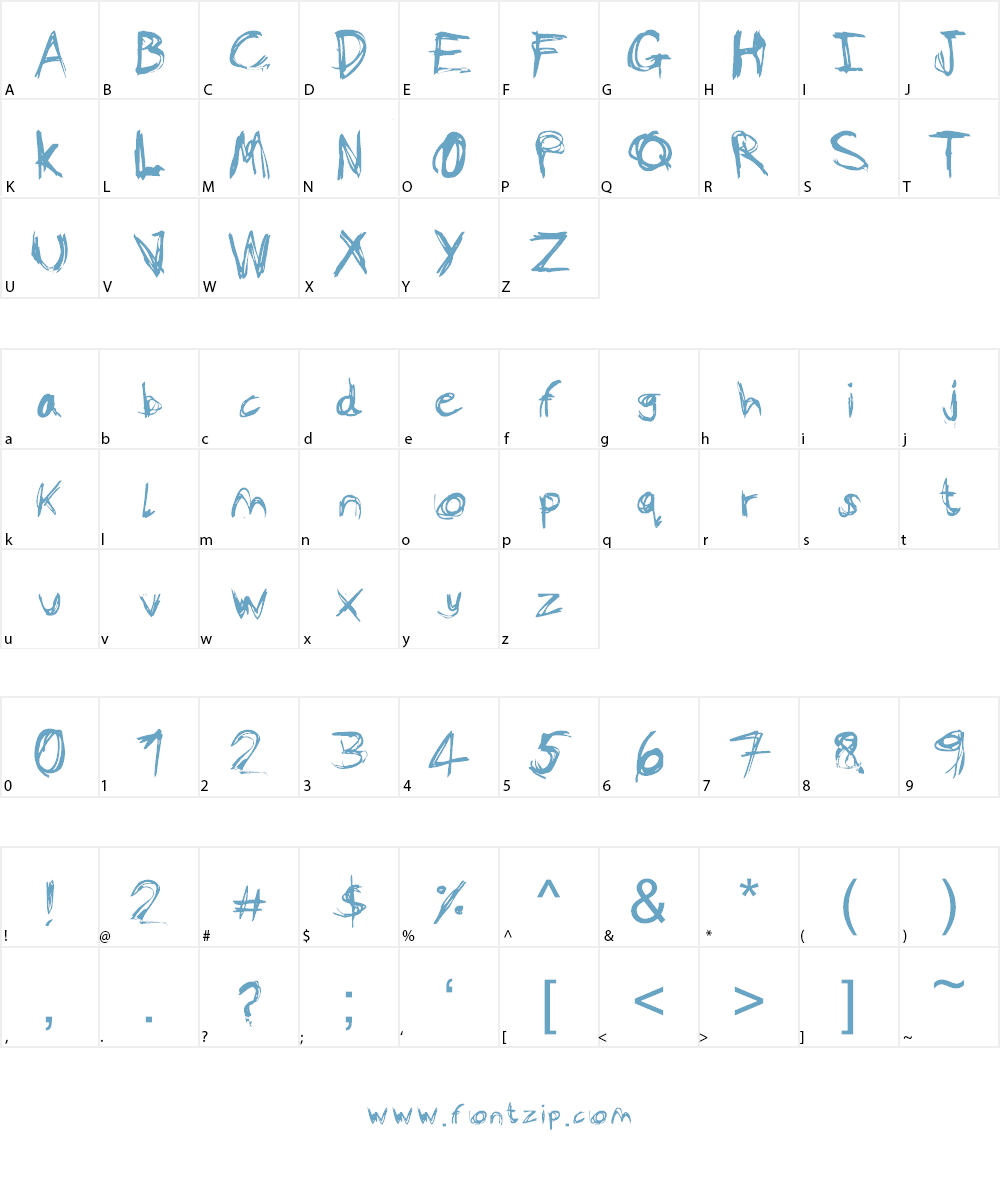 Scar Font Character