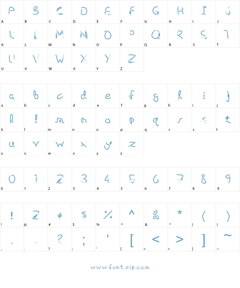 Wax Font Character