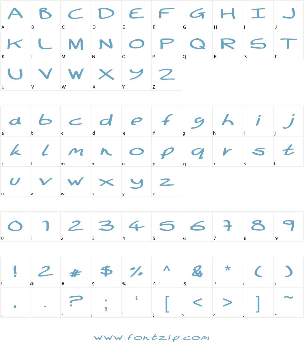Wide Boy Font Character