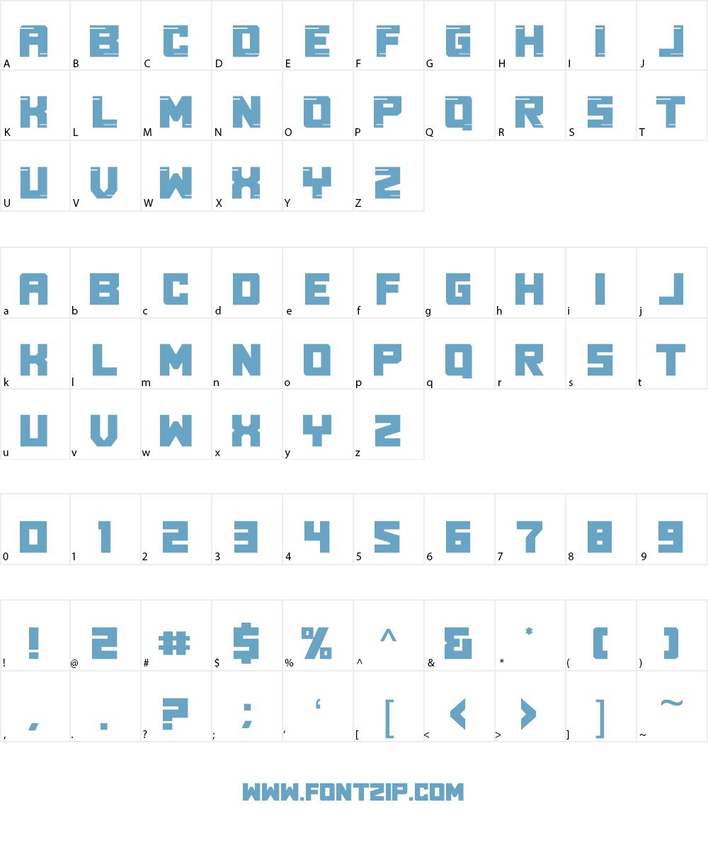 Real Young Font Character