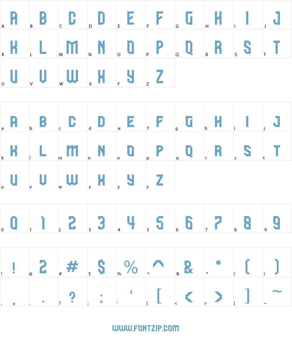 Boston Caps Font Character