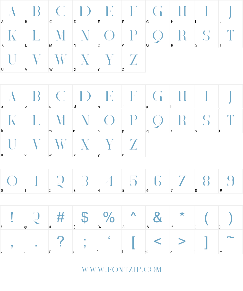 BlackGold serif Font Character